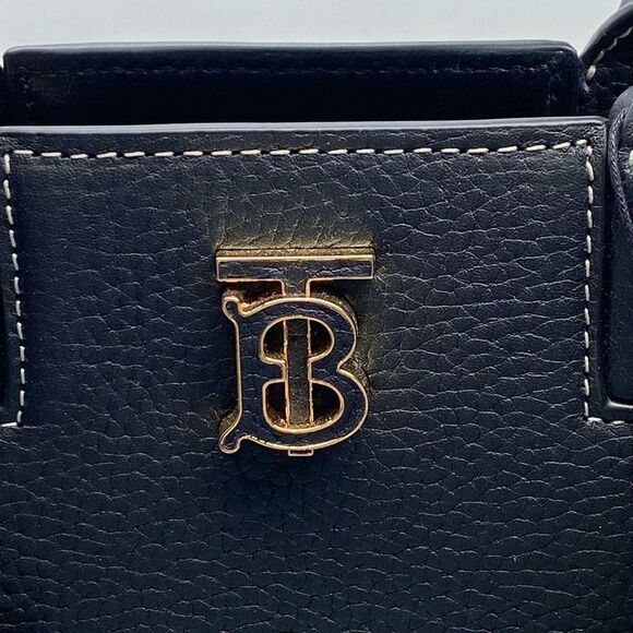 Burberry Black Mini Frances TB Plaque Tote Bag - Picture 8 of 16
